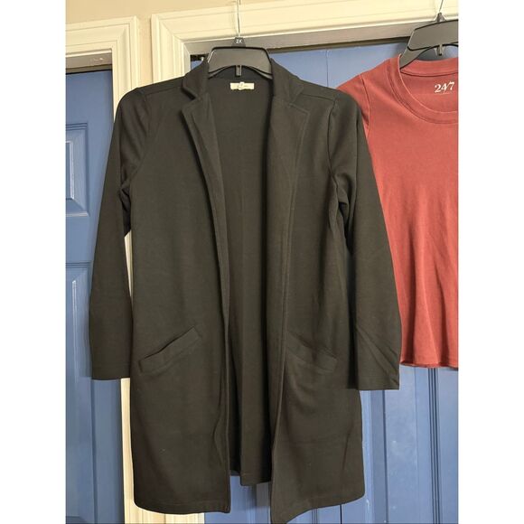 Maurices Black Cardigan and Ribbed Tee Bundle Size XS - Picture 3 of 8